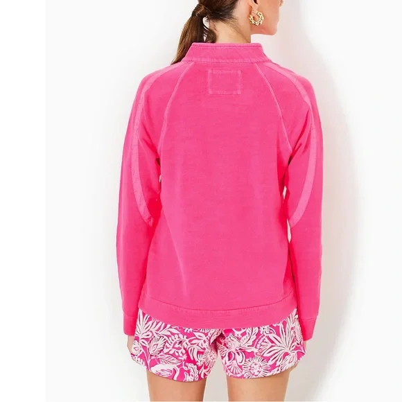 Lilly Pulitzer ASHLEE PULLOVER In PASSION FRUIT PINK 💗 - Picture 2 of 12
